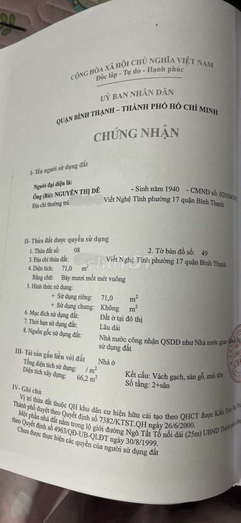 Chính Chủ ngộp Bank cần bán nhanh căn nhà đường XVNT, P17,Bình Thạnh.