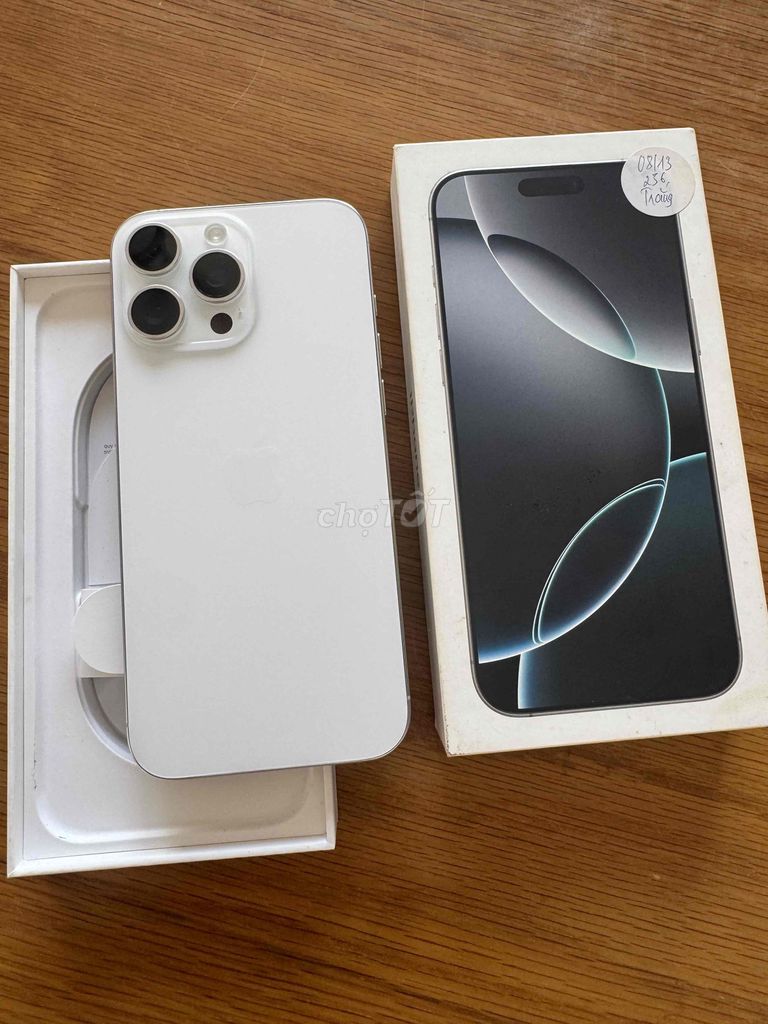 16 Pro Max 256GB Trắng VN/A pin 100% bh:10/2026. Mua bán Điện thoại tại Quận Ninh Kiều Cần Thơ được đăng bởi Khải mobile hình 1