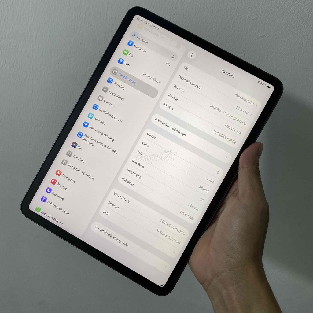 Apple iPad Pro 2020 11 inch 256GB. Mua bán Máy tính bảng tại Quận Phú Nhuận Tp Hồ Chí Minh được đăng bởi Lâm Sang hình 1