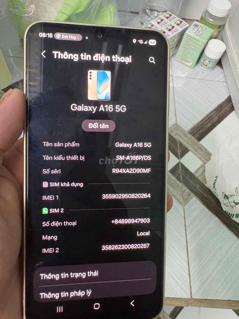 Samsung Galaxy A16 5G 128GB Vàng. Mua bán Điện thoại tại Huyện Củ Chi Tp Hồ Chí Minh được đăng bởi Nguyễn Thành Trung hình 1