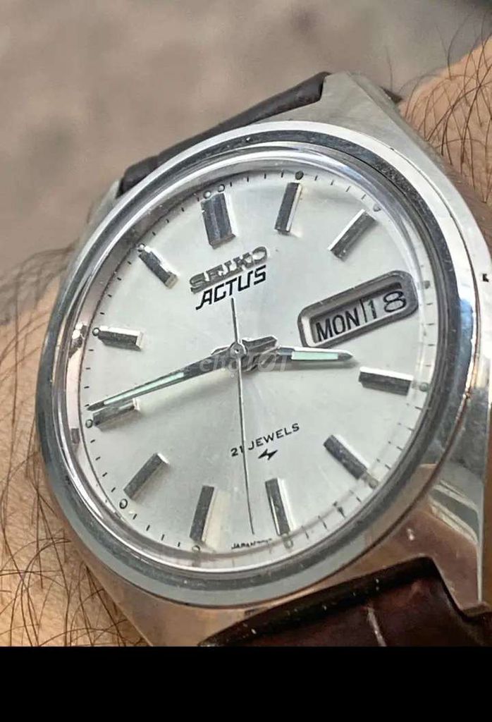 Đồng hồ Seiko Actus Nam Kim loại Da Bạc Nâu. Mua bán Đồng hồ tại Quận Cẩm Lệ Đà Nẵng được đăng bởi minh hình 1