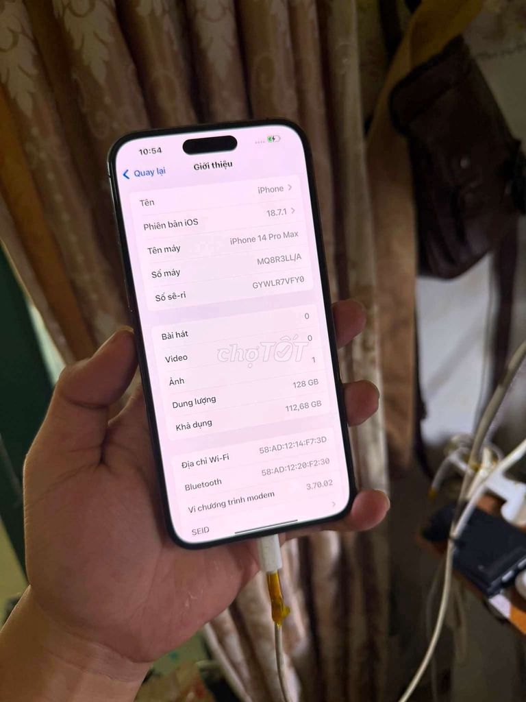 iPhone 14 Pro Max 128GB Tím Đã dùng. Mua bán Điện thoại tại Thành phố Tây Ninh Tây Ninh được đăng bởi Diệt Thuốc TN hình 1