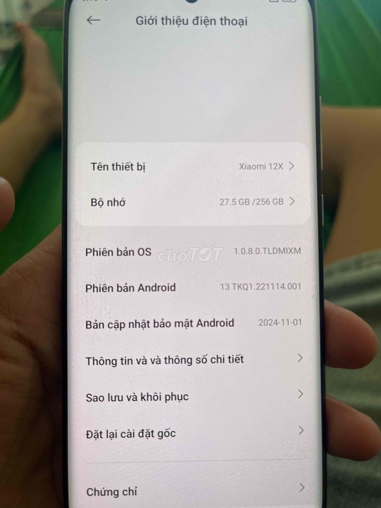 Xiaomi 12X 12/256g màng cong,cấu hình mạnh. Mua bán Điện thoại tại Huyện Hòa Vang Đà Nẵng được đăng bởi minh quang hình 1