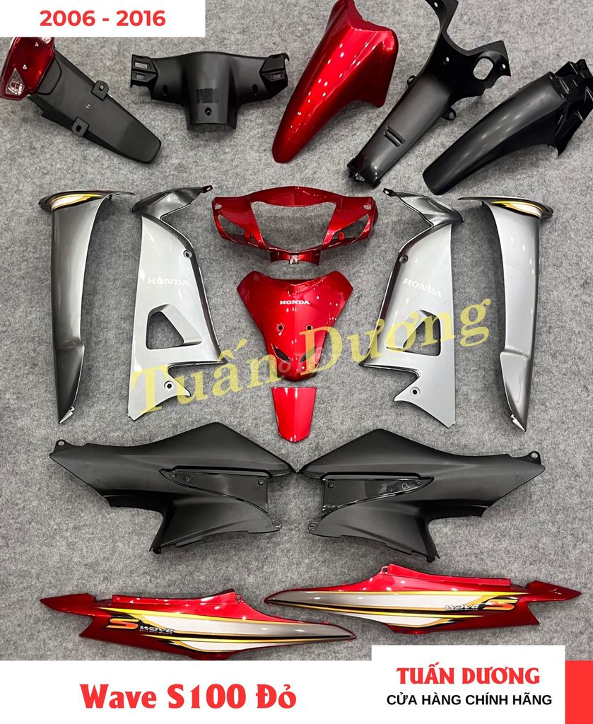 Dàn Áo Wave S100 Đỏ Đẹp Chuẩn Zin Xe Màu Chuẩn. Mua bán Phụ tùng xe tại Quận Hà Đông Hà Nội được đăng bởi Phụ Tùng Xe Tuấn Dương hình 1
