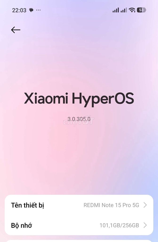 Xiaomi Redmi Note 15 Pro 5G 256GB moi mua. Mua bán Điện thoại tại Quận Ngũ Hành Sơn Đà Nẵng được đăng bởi Hồ Trần Sĩ Hà hình 1