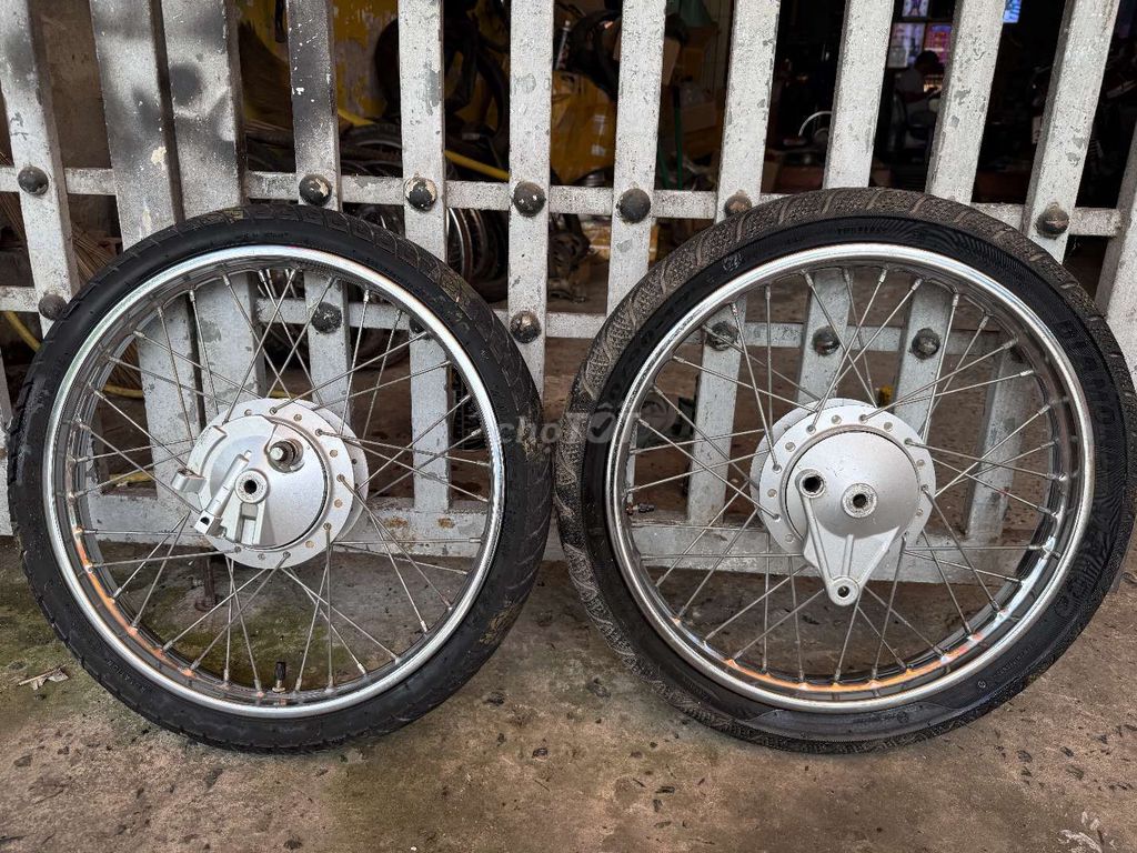 Cặp bánh zin xe Wave A110 đẹp dùng dc Wave A100. Mua bán Phụ tùng xe tại Huyện Châu Phú An Giang được đăng bởi Made in Thailand  hình 1