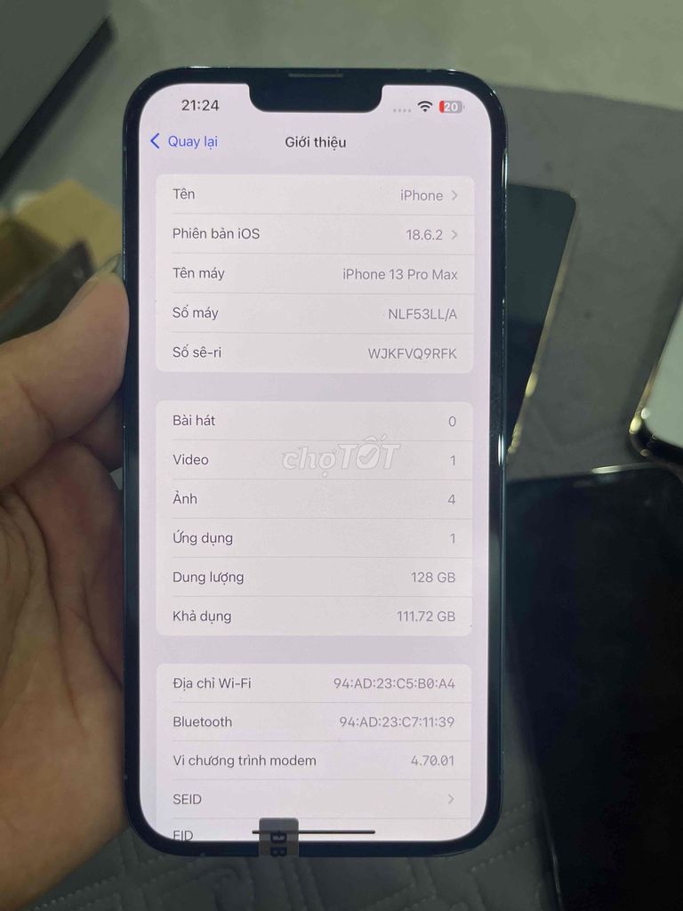 Apple iPhone 13 Pro Max 128GB Mỹ. Mua bán Điện thoại tại Huyện Vĩnh Tường Vĩnh Phúc được đăng bởi Hoàng Trí Táo Chất hình 1