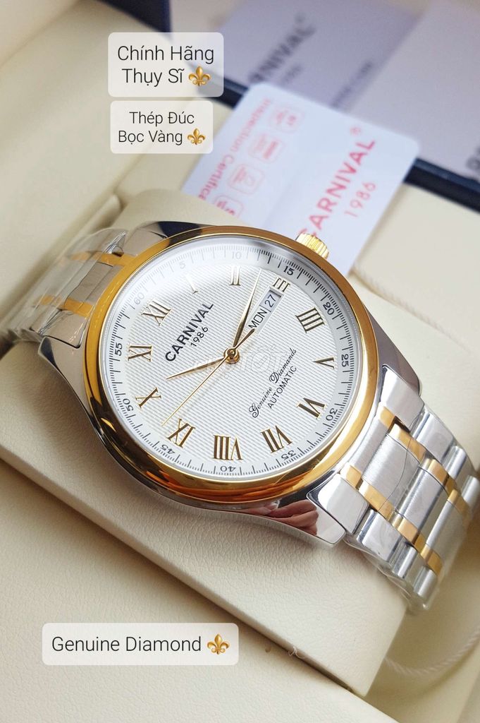 ĐỒNG HỒ CƠ AUTOMATIC FULL BOX THÉP CHỐNG GỈ MỚI