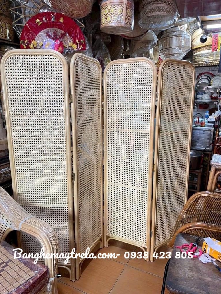 Bình phong mây tự nhiên lưới mắt cáo. Mua bán Cây cảnh, đồ trang trí tại Quận Bình Thạnh Tp Hồ Chí Minh được đăng bởi banghemaytrela hình 1