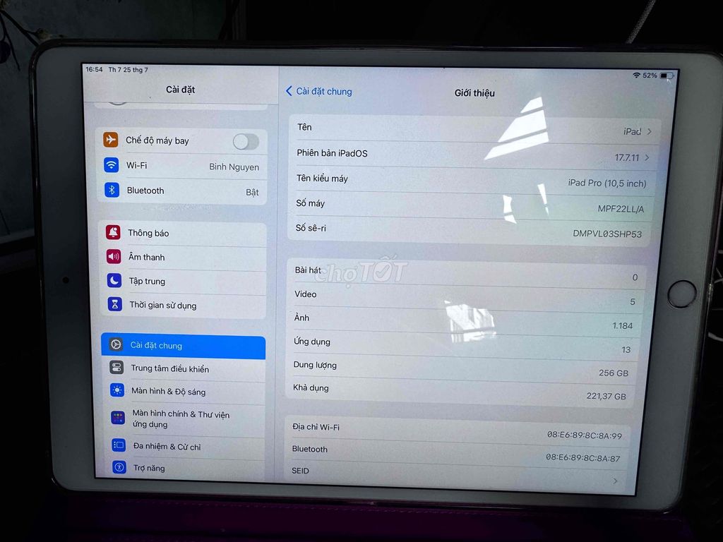 Apple iPad Pro 256GB Trắng. Mua bán Máy tính bảng tại Quận Hoàn Kiếm Hà Nội được đăng bởi trung hình 1