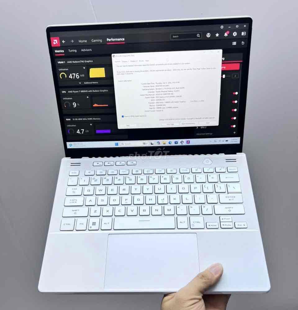 Asus ROG Zephyrus G14 GA402RJ 16GB/512GB Trắng. Mua bán Laptop tại Quận Đống Đa Hà Nội được đăng bởi Junioor Computer hình 1