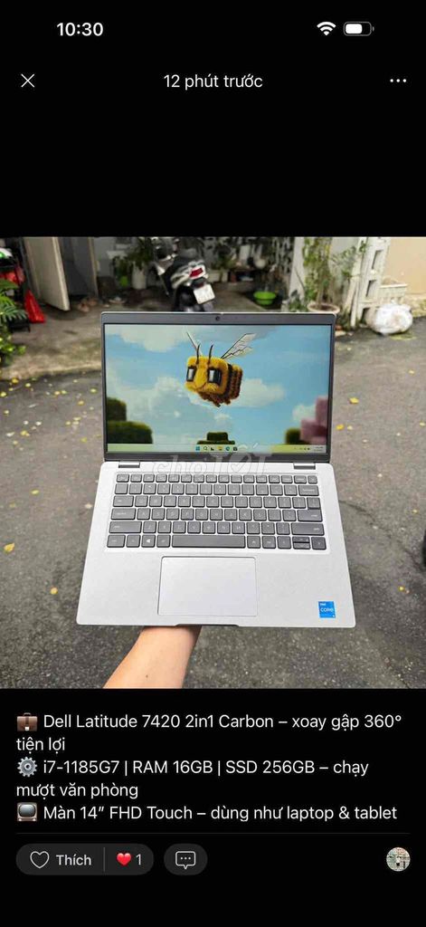Dell Latitude 7420 i7-1185G7 14 inch 16GB/256GB. Mua bán Laptop tại Thành phố Biên Hòa Đồng Nai được đăng bởi Uyên Phạm hình 1