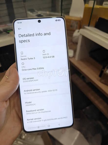Xiaomi Redmi Turbo 3 256GB Bạc. Mua bán Điện thoại tại Thành phố Bắc Giang Bắc Giang được đăng bởi Hội Đồ Điện Tử hình 1