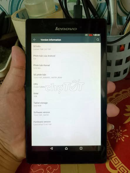 Lenovo Pad T2 A7-10F 1GB/8GB Đen. Mua bán Máy tính bảng tại Quận 1 Tp Hồ Chí Minh được đăng bởi Hội Đồ Điện Tử hình 1