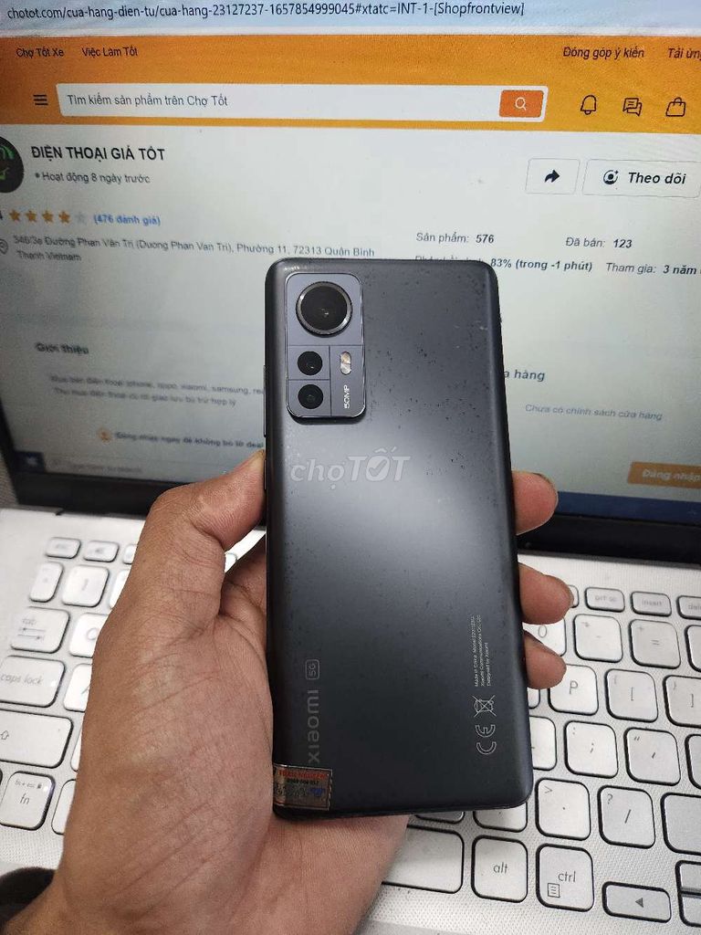 XIAOMI 12 8GB.256GB SNAP 8 GEN 1 PIN 4500 FULL CN. Mua bán Điện thoại tại Quận Bình Thạnh Tp Hồ Chí Minh được đăng bởi Dân Mobile hình 1