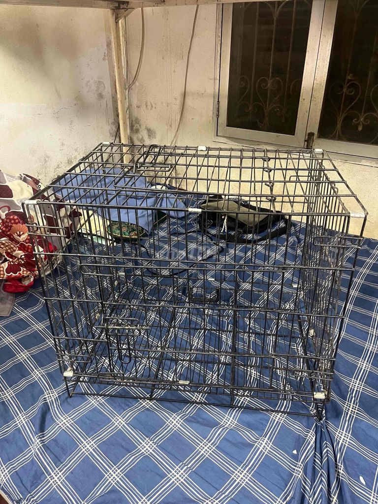 Lồng gấp thú cưng 60x50 Đen gấp gọn. Mua bán Phụ kiện, Thức ăn, Dịch vụ tại Quận Hoàng Mai Hà Nội được đăng bởi Kairiyeudau hình 1