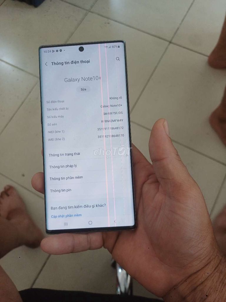 Samsung Galaxy Note 10+ 256GB Đen Màn hình sọc. Mua bán Điện thoại tại Thành phố Thủ Đức Tp Hồ Chí Minh được đăng bởi Tuân lương hình 1