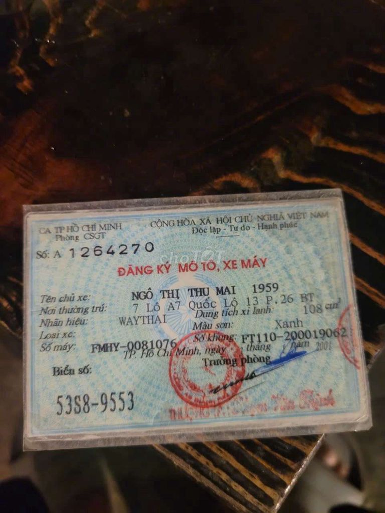 Honda Wave 2001 Wave Thái màu Xanh. Mua bán Xe máy tại Thành phố Thủ Dầu Một Bình Dương được đăng bởi NGỌC  DUY hình 7