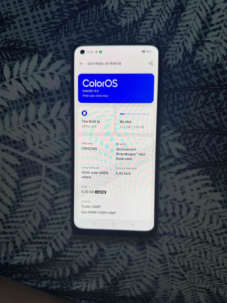 Oppo A95 8GB 128GB zin hết vỏ phẩy. Mua bán Điện thoại tại Quận 8 Tp Hồ Chí Minh được đăng bởi Khoa Nguyễn hình 1