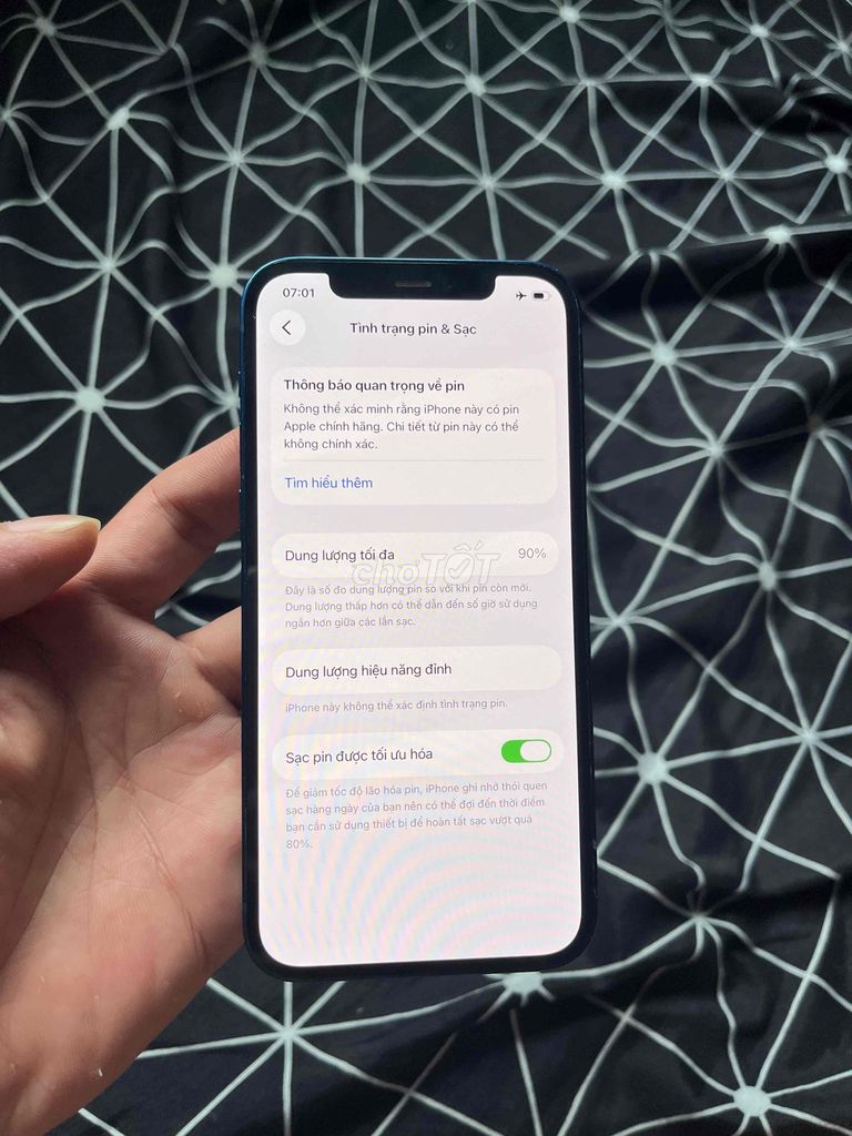 Apple iPhone 12 128GB Xanh 90%. Mua bán Điện thoại tại Quận Hà Đông Hà Nội được đăng bởi Nguyễn Sỹ Hoàng hình 1
