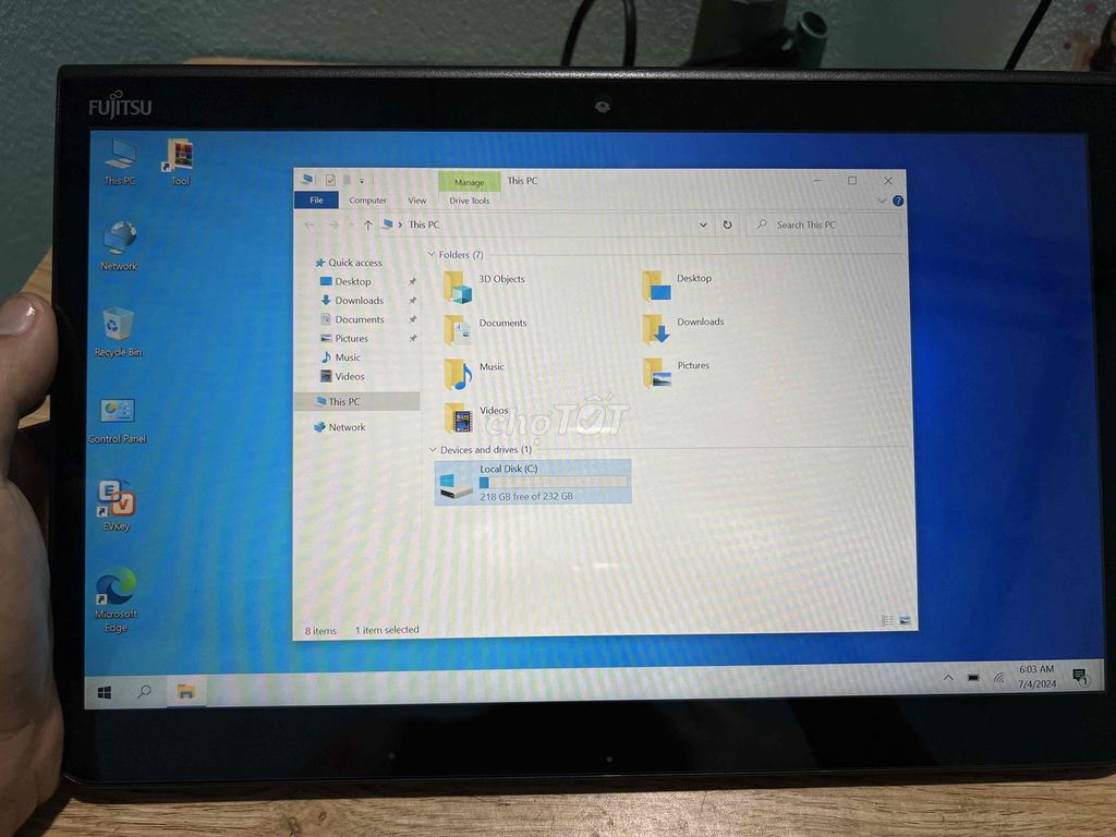 máy tính bảng win 10 fujitsu q737 4gb/250gb