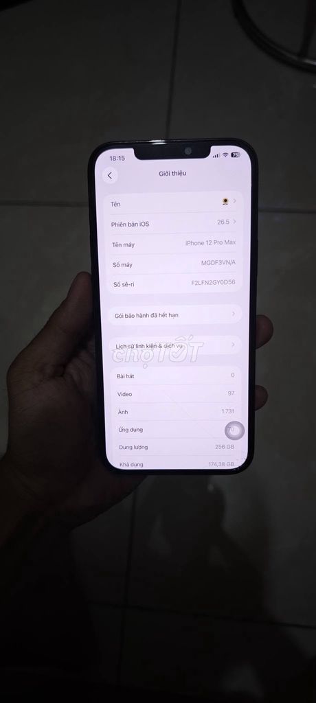 Apple iPhone 12 Pro Max 256GB Đã qua sử dụng. Mua bán Điện thoại tại Quận 7 Tp Hồ Chí Minh được đăng bởi Hội Đồ Điện Tử hình 1