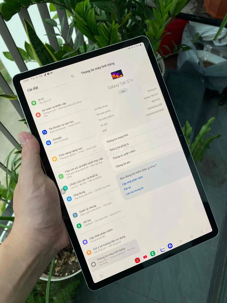 Samsung Tab S7+ 12.4 inch Amoled 5G Bạc. Mua bán Máy tính bảng tại Huyện Gia Lộc Hải Dương được đăng bởi Tân Vũ hình 1
