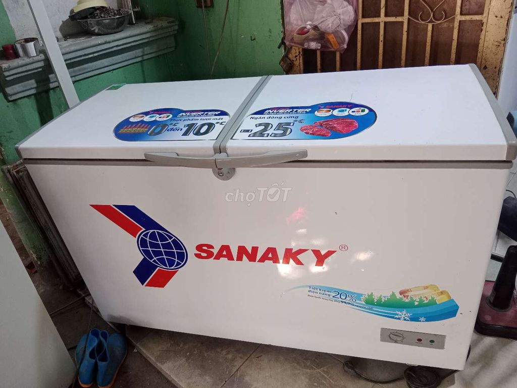 4099 tủ đông suốt Sanaky dàn Đồng 400 lít