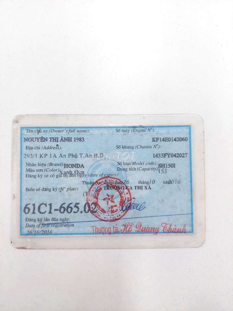 Em cần bán xe sh150i ,xe trùm mền. Mua bán Xe máy tại Thành phố Dĩ An Bình Dương được đăng bởi giap dinh hình 3