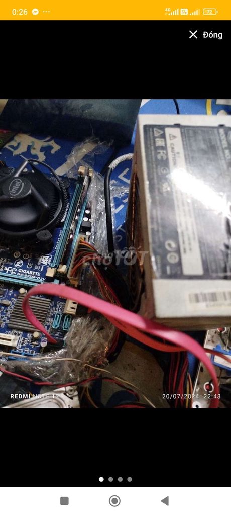 Combo b75 i3 3220 ram 8g nguồn 400w