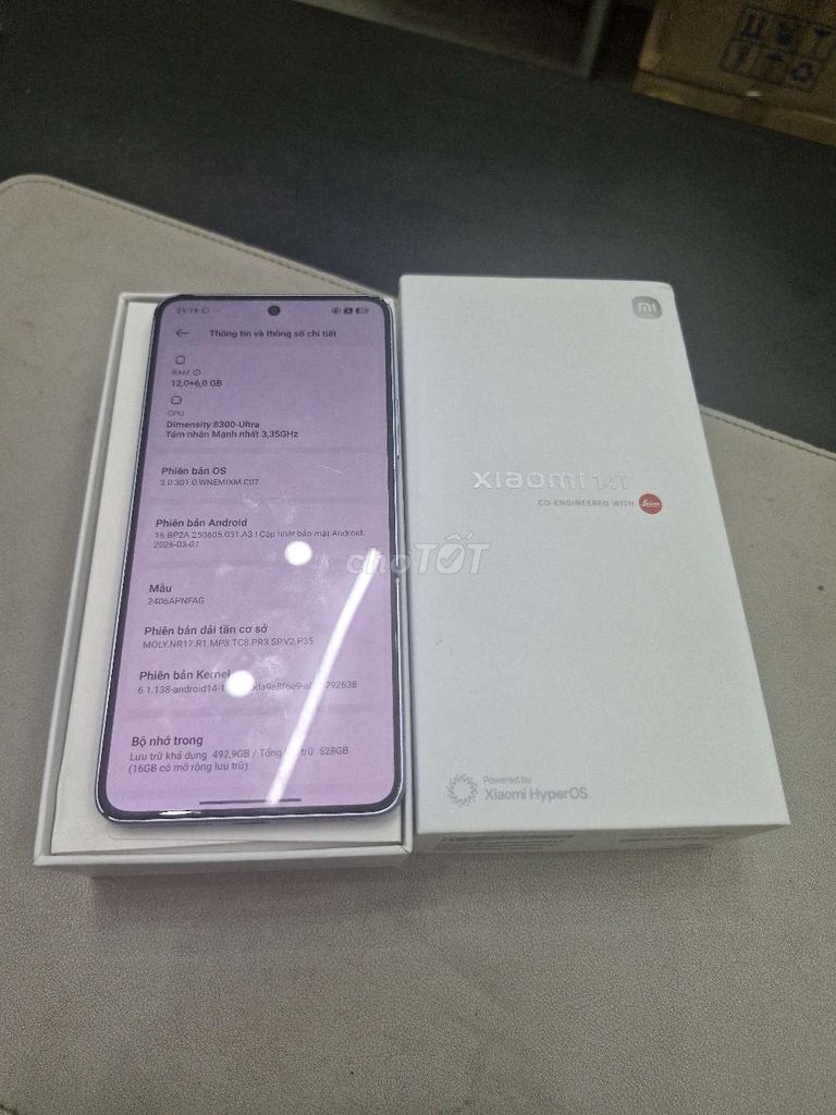 Xiaomi 14T Dimensity 8300-Ultra 12GB/512GB. Mua bán Điện thoại tại Quận Ninh Kiều Cần Thơ được đăng bởi dienthoaidao hình 1