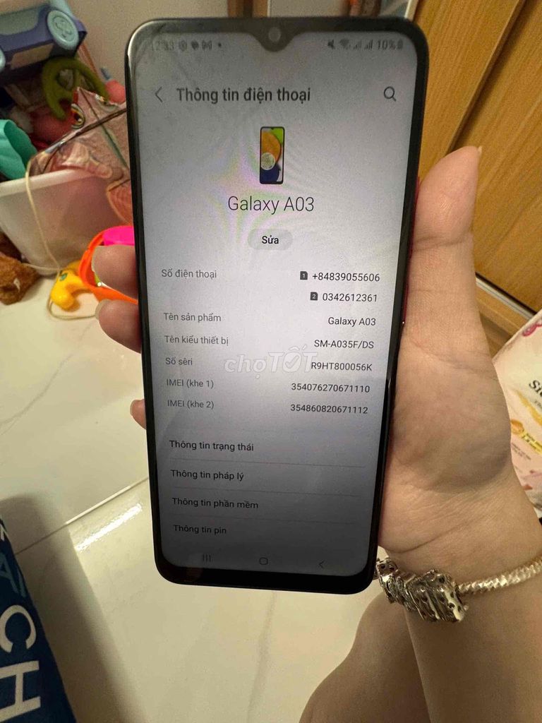Samsung Galaxy A03 Đỏ. Mua bán Điện thoại tại Quận Gò Vấp Tp Hồ Chí Minh được đăng bởi Nguyễn Thị Thúy Diễm hình 1