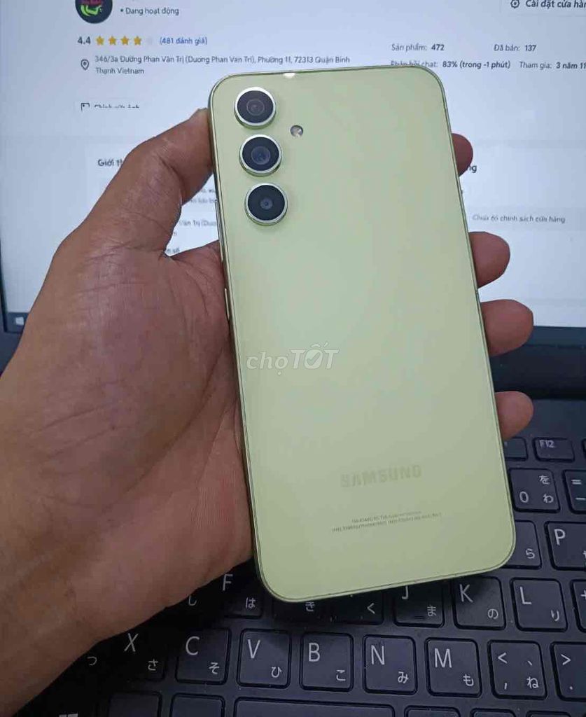 Samsung Galaxy A54 5G 128GB Vàng nhạt. Mua bán Điện thoại tại Quận Bình Thạnh Tp Hồ Chí Minh được đăng bởi AN MOBILE hình 1