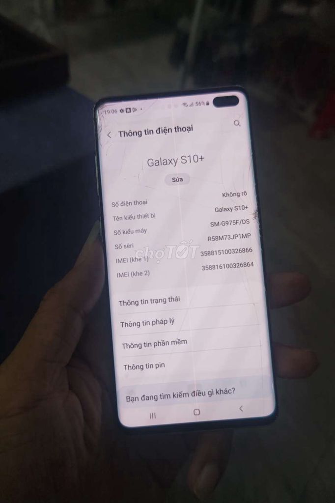 Samsung Galaxy S10+ 8GB/128GB Đa sắc. Mua bán Điện thoại tại Thành phố Sóc Trăng Sóc Trăng được đăng bởi Gia Hân Thâu Bán Điện Thoại  hình 1
