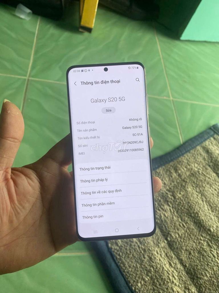 Samsung S20 5G . Ram 12Gb. Mua bán Điện thoại tại Thành phố Thủ Dầu Một Bình Dương được đăng bởi Nga tuấn Đt Giá rẻ hình 1