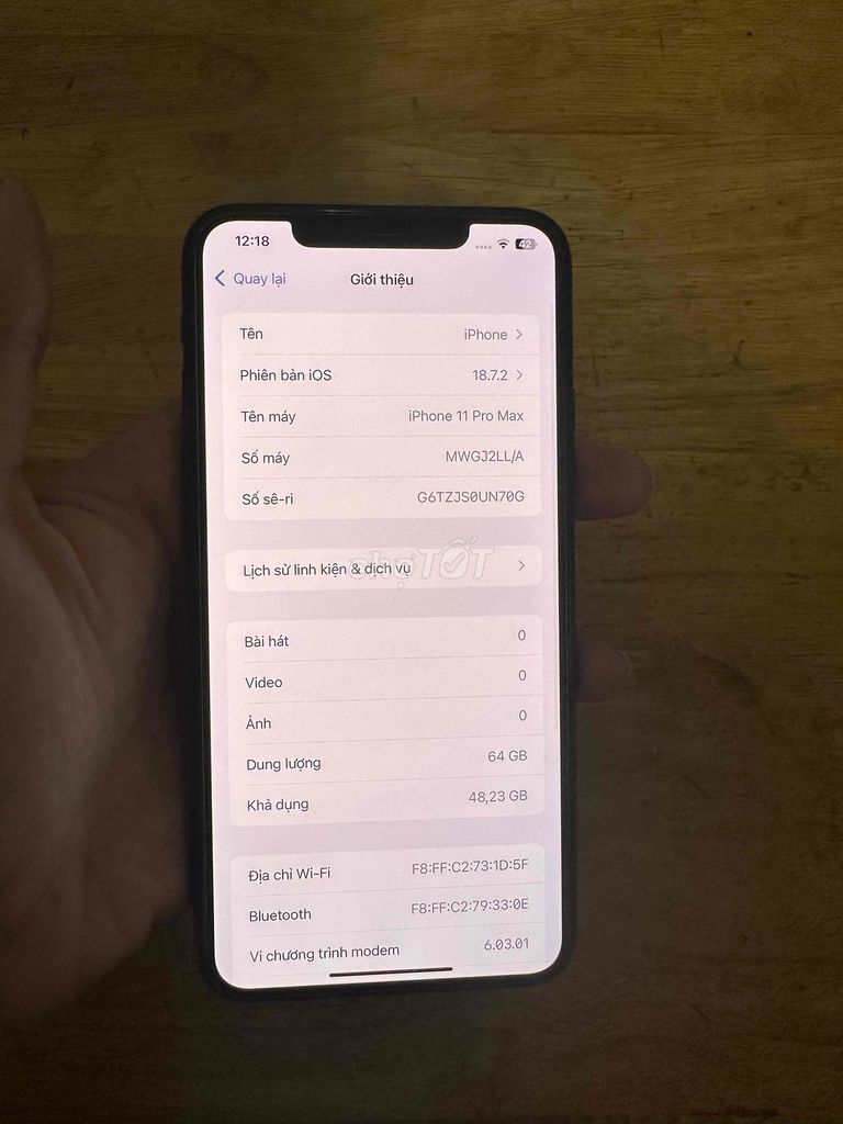 Apple iPhone 11 Pro Max 64GB Xám. Mua bán Điện thoại tại Quận Sơn Trà Đà Nẵng được đăng bởi Minh Quy hình 1
