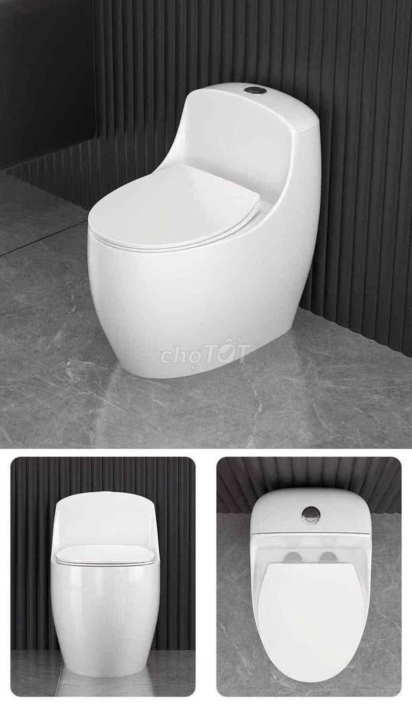 Bồn cầu Aqua Trắng Sứ cao cấp. Mua bán Thiết bị vệ sinh, nhà tắm tại Thành phố Thuận An Bình Dương được đăng bởi Trần Văn Đoành hình 1