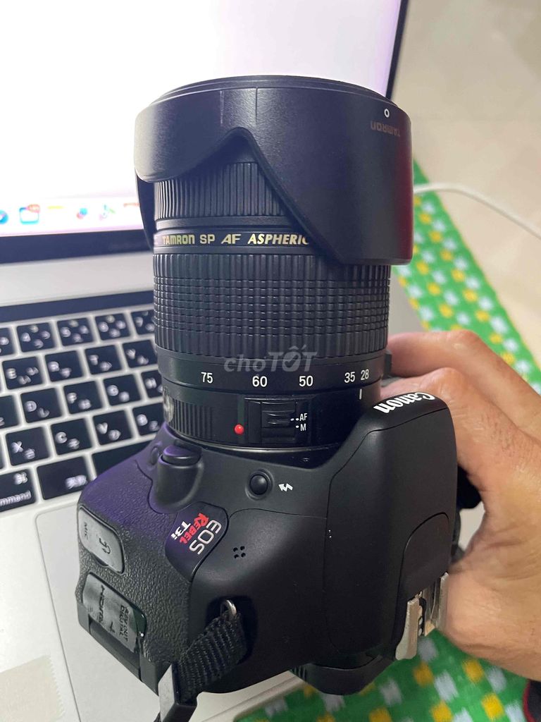 CANON Rebel T3i Len Tamron 28/75 XR Di Mới 95%