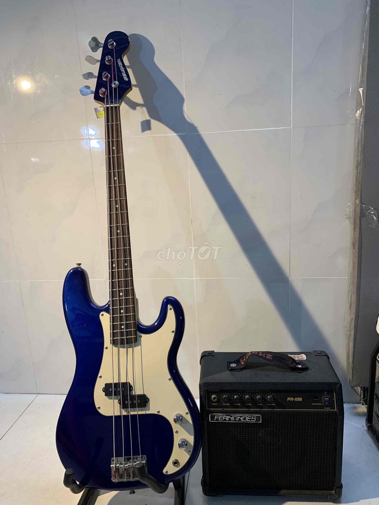 Guitar điện Bass Selder ( Màu Xanh . Hay )