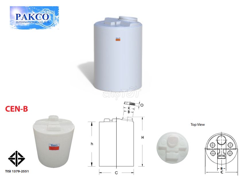 Bồn nhựa TEMA/PAKCO - BỒN 300 lít - VIETTHAIAQUA