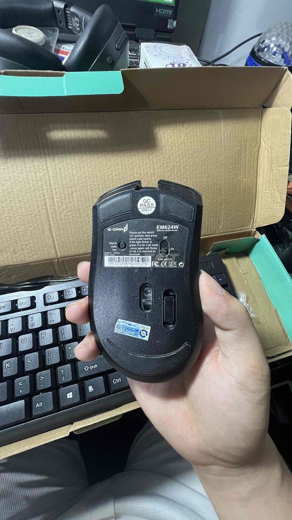 Bàn phím chuột E-Dra EM624W Đen. Mua bán Phụ kiện (Màn hình, Chuột...) tại Quận Bắc Từ Liêm Hà Nội được đăng bởi lâm phong hình 1