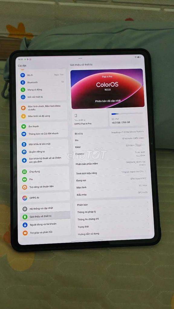 Oppo Pad 4 Pro 12GB/256GB Xám Mới. Mua bán Máy tính bảng tại Huyện Đức Linh Bình Thuận được đăng bởi Ngọc Tân hình 1
