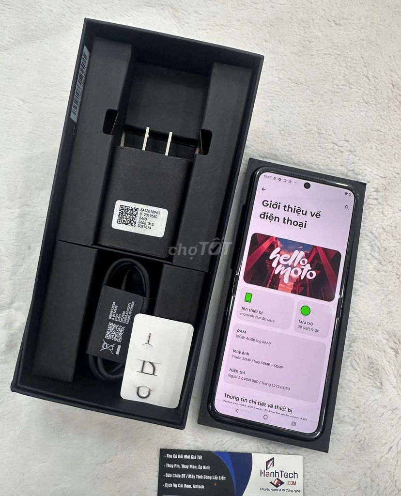 Motorola Razr 50 Ultra 512GB Xanh Quốc Tế FullBox. Mua bán Điện thoại tại Quận 3 Tp Hồ Chí Minh được đăng bởi Hạnh Tech hình 1