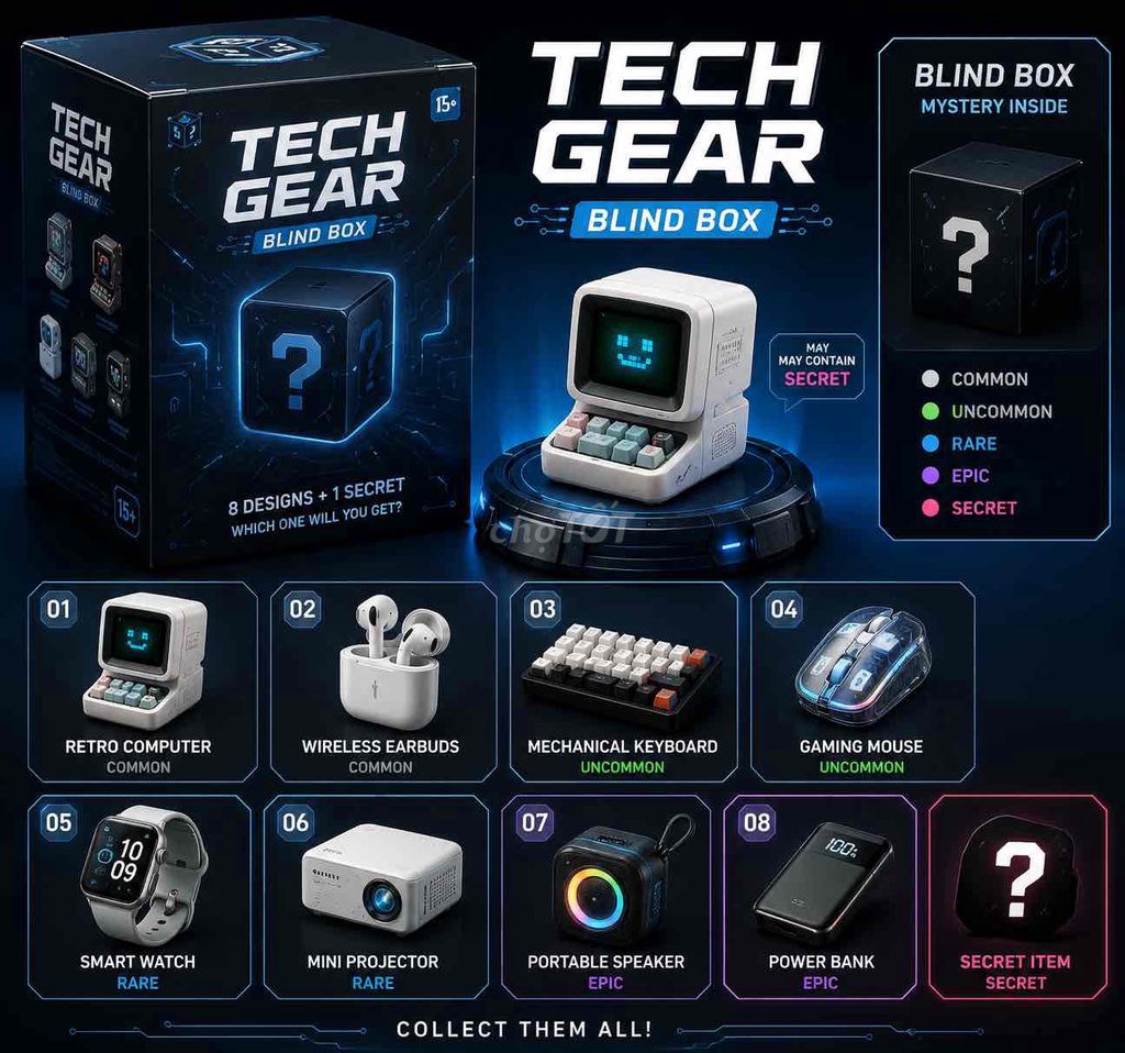 Hộp mù Tech Gear Cả nam và nữ