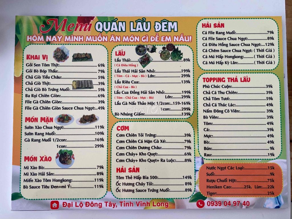 Lẩu Thái Cá Diêu Hồng Lẩu Đêm. Mua bán Đồ ăn, thực phẩm và các loại khác tại Thành phố Bến Tre Bến Tre được đăng bởi Trang hình 1