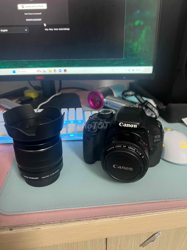 Máy ảnh Canon 600D Đen kèm lens. Mua bán Máy ảnh, Máy quay tại Quận 7 Tp Hồ Chí Minh được đăng bởi Tuấn Kiệt Land hình 1