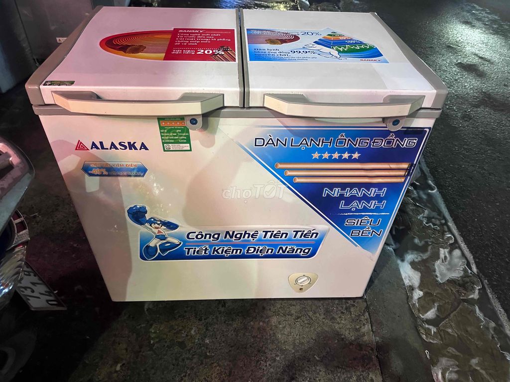 tủ đông mát Alaska 205 l mới 90%