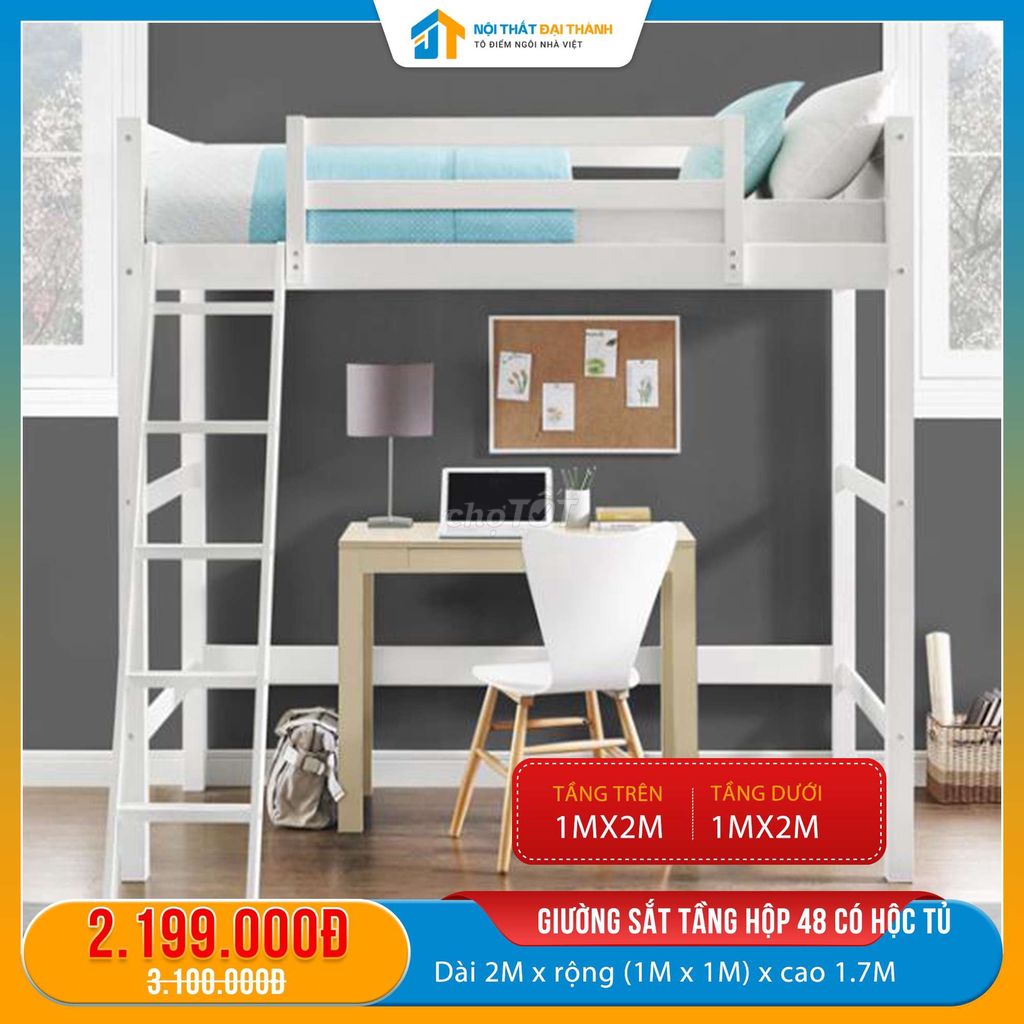 Giường sắt 1 tầng trên Cao 1MX2M Cứng CápTiện Lợi. Mua bán Giường, chăn ga gối nệm tại Quận Tân Phú Tp Hồ Chí Minh được đăng bởi NỘI THẤT ĐẠI THÀNH hình 1