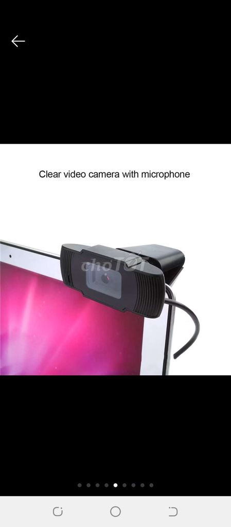 Webcam 720p USB Tích hợp micro PC. Mua bán Phụ kiện (Màn hình, Chuột...) tại Huyện Châu Thành Kiên Giang được đăng bởi Chí Nguyện PC hình 1