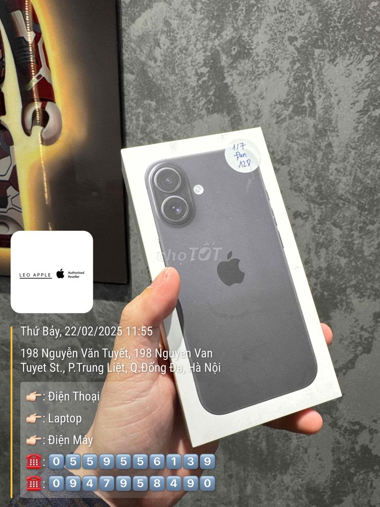 iPhone 16 128gb mới vn/a mua thegioididong 21tr5